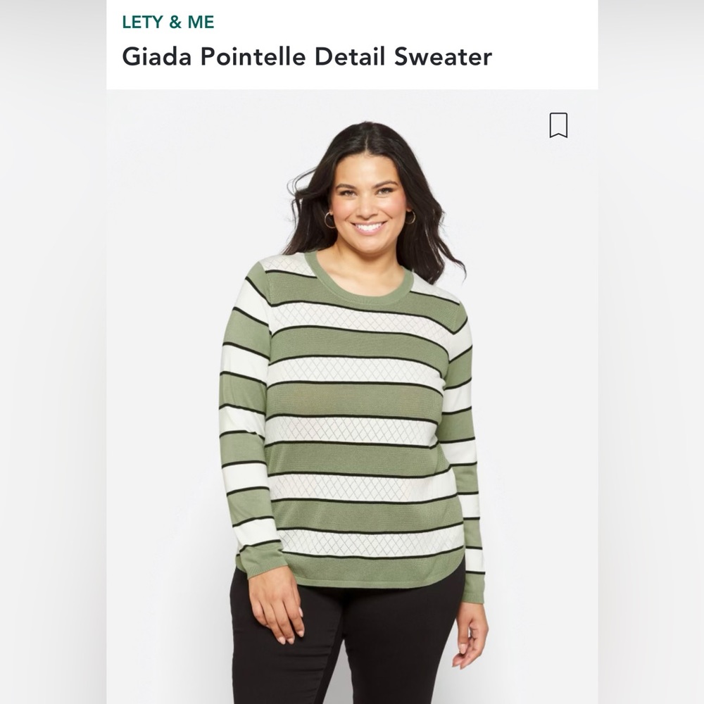 LETY & ME
Giada Pointelle Detail Sweater